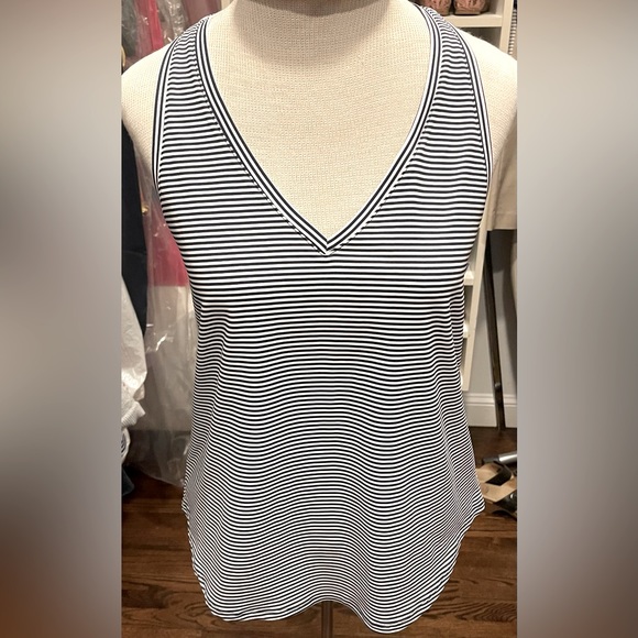 SOUTHERN TIDE Performance Collection Cherise Tank Navy White Stripe Size Medium - Picture 2 of 9